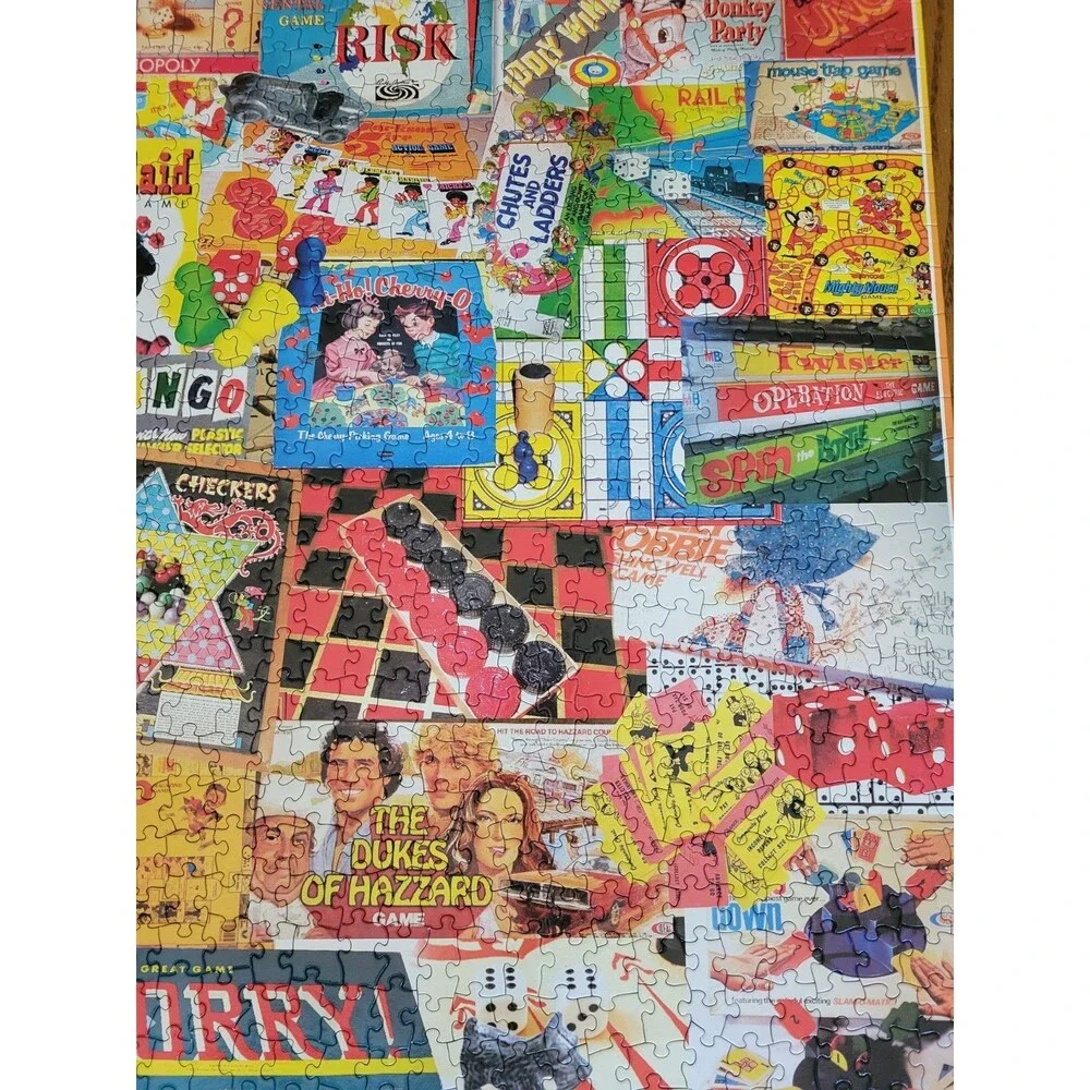 2013 White Mountain 1000 Piece Puzzle Games We Played #9245 EUC Complete
